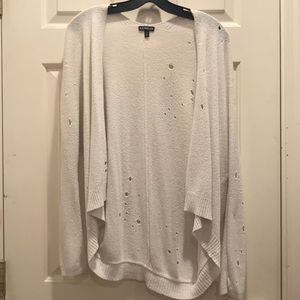 White knit cardigan